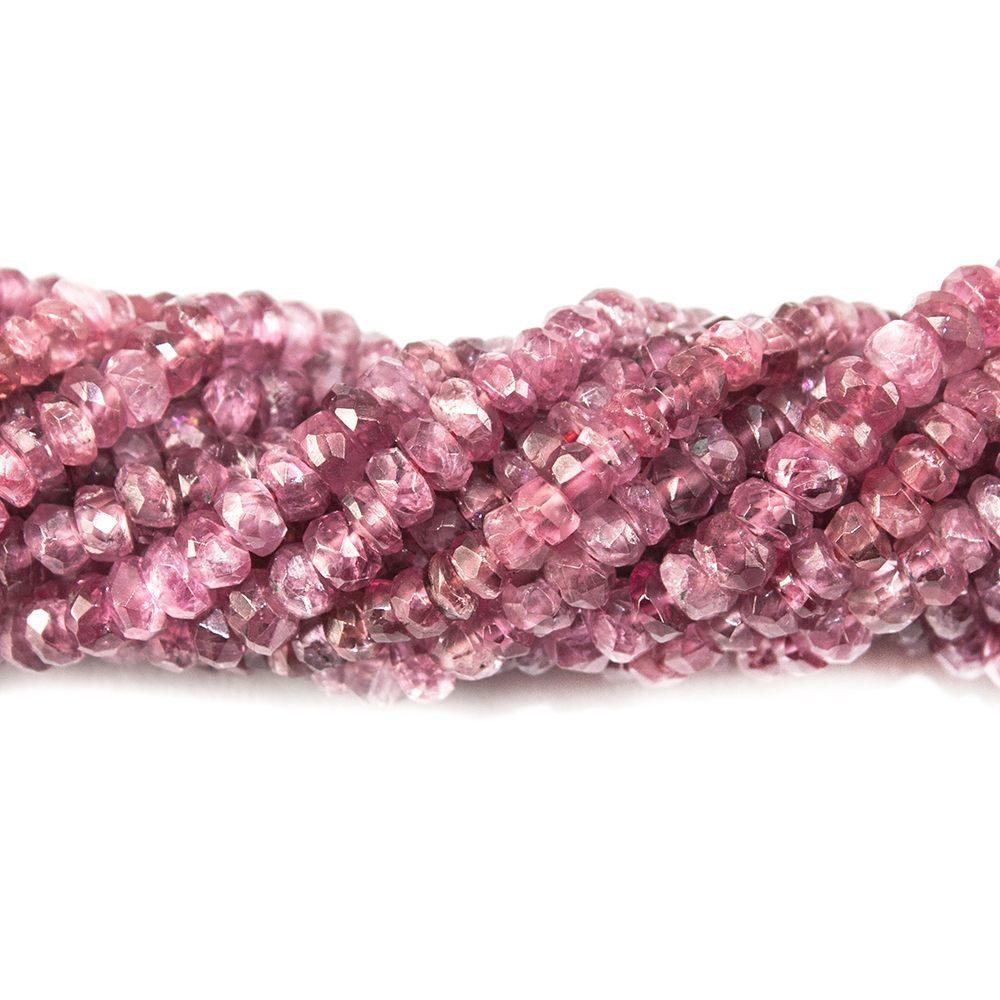 2-3mm Red Spinel faceted rondelle beads 17 inch 247 pieces - The Bead Traders