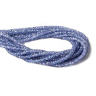 2 - 3mm Tanzanite faceted rondelle beads 14 inch 180 pcs - The Bead Traders
