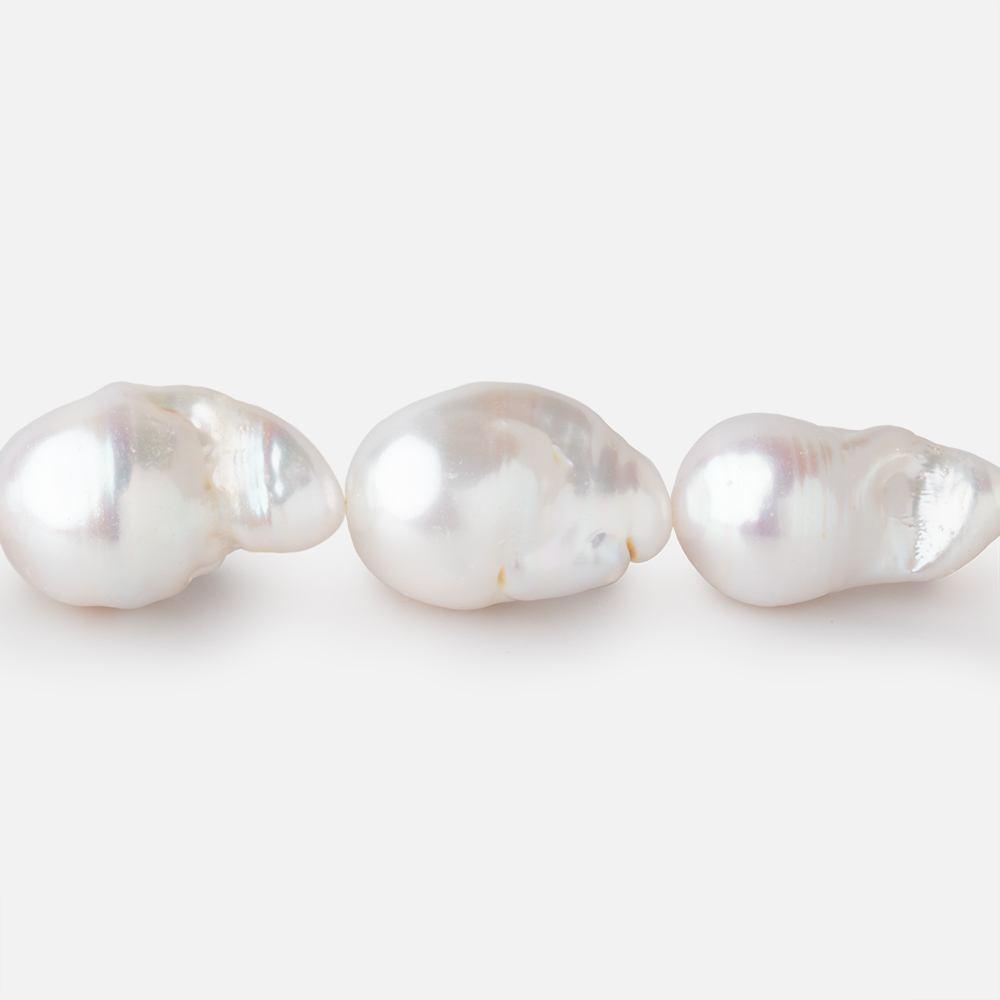 20-24mm Off White Ultra Baroque Freshwater Pearls 16 inches 18 pearls - The Bead Traders