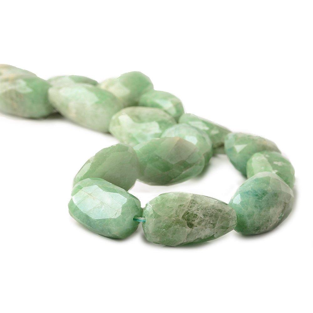20-26mm Aquamarine Faceted Nugget Beads 15 inch 17 pieces - The Bead Traders