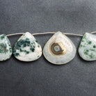 20-30mm Solar Quartz Plain Hearts 8.5 inch 9 beads - The Bead Traders