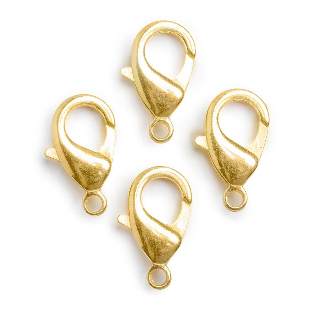 20mm 22kt Gold plated Lobster Clasp Set of 4 – The Bead Traders
