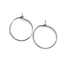 20mm Gunmetal plated Earring Wire Lot of 12 pieces - The Bead Traders