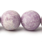 20mm Matte Kunzite tumbled plain rounds 16 inch 20 beads - The Bead Traders