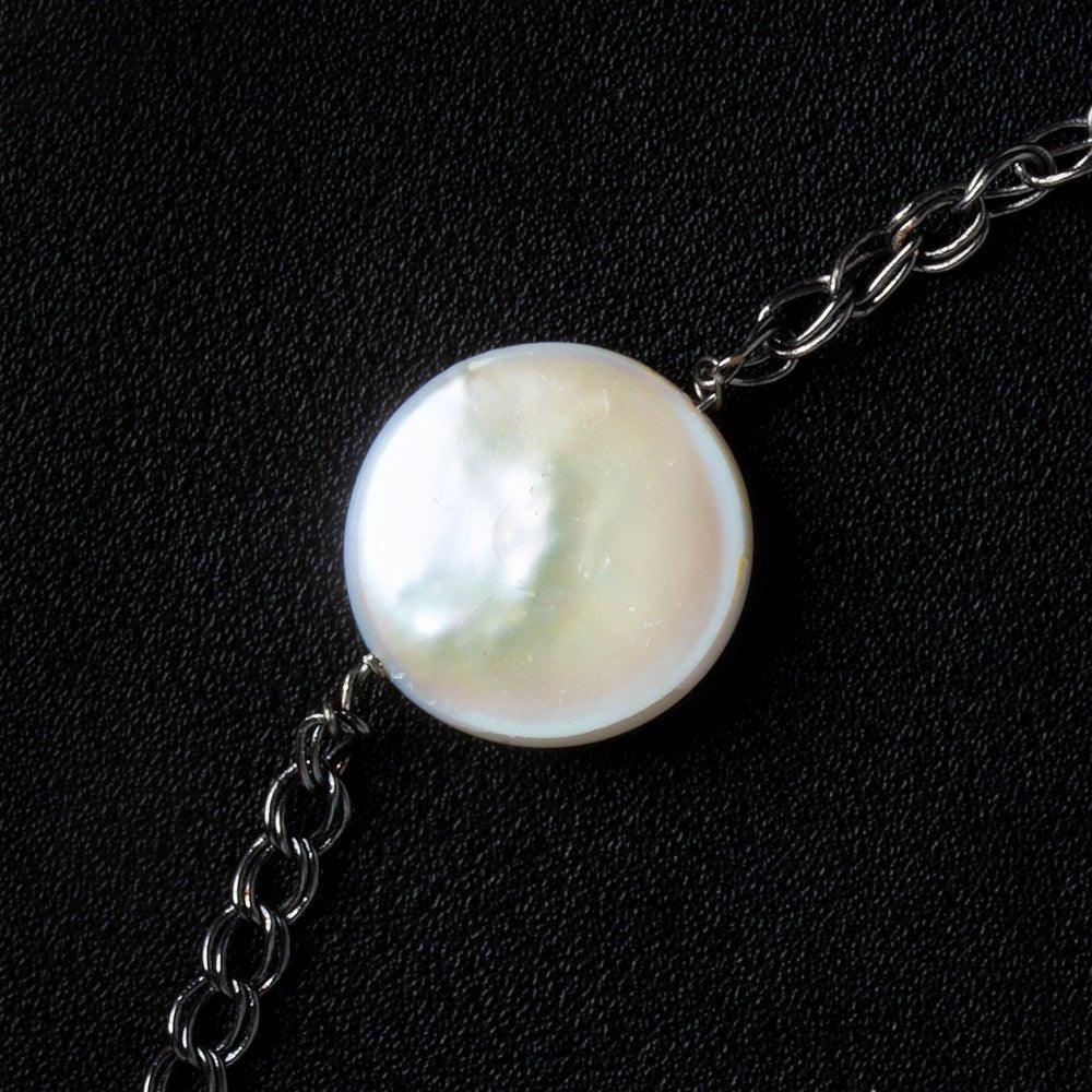 20mm Off White Coin Pearl Focal 1 Piece - The Bead Traders