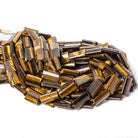20x12mm Tiger's Eye plain rectangle beads 15.5 inch 19 pieces - The Bead Traders