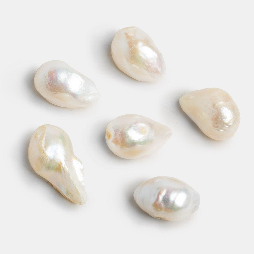 20x13mm White Baroque Pearl Focal 1 Piece - The Bead Traders
