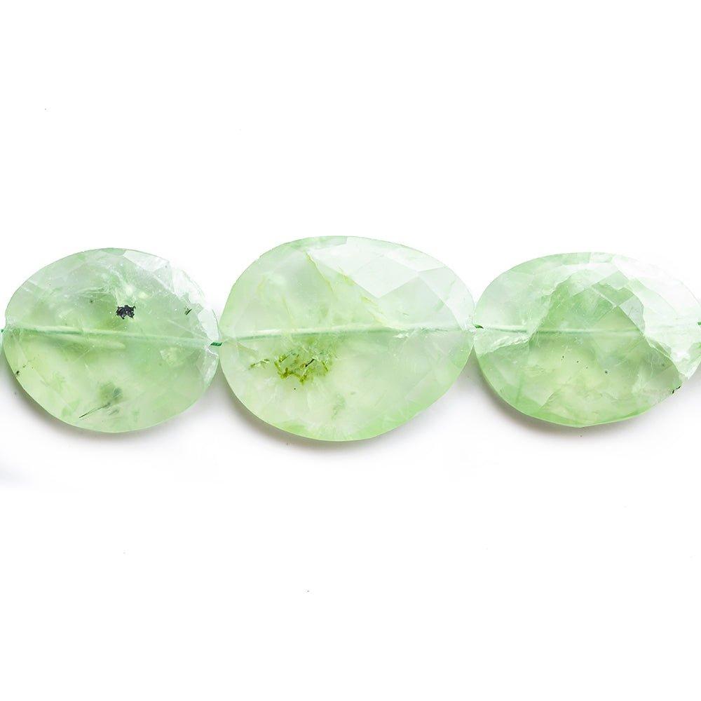 20x14.5mm-25x18mm Prehnite Faceted Nugget Beads 8 inch 9 pieces - The Bead Traders