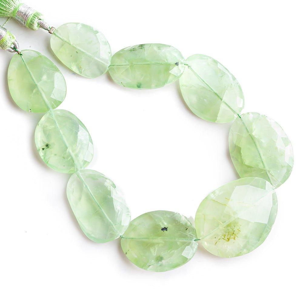 20x14.5mm-25x18mm Prehnite Faceted Nugget Beads 8 inch 9 pieces - The Bead Traders