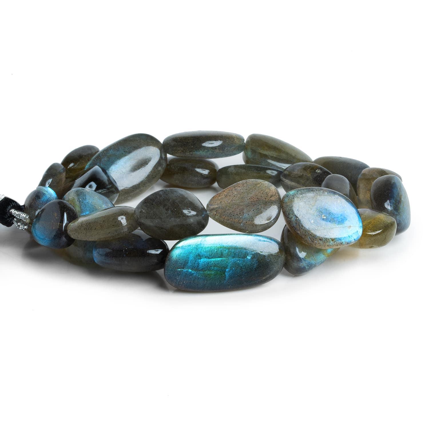 20x14mm Labradorite Plain Nuggets 16 inch 18 beads - The Bead Traders