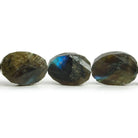 20x15-25x18mm Labradorite barrel faceted oval beads 10 inch 11 pieces - The Bead Traders