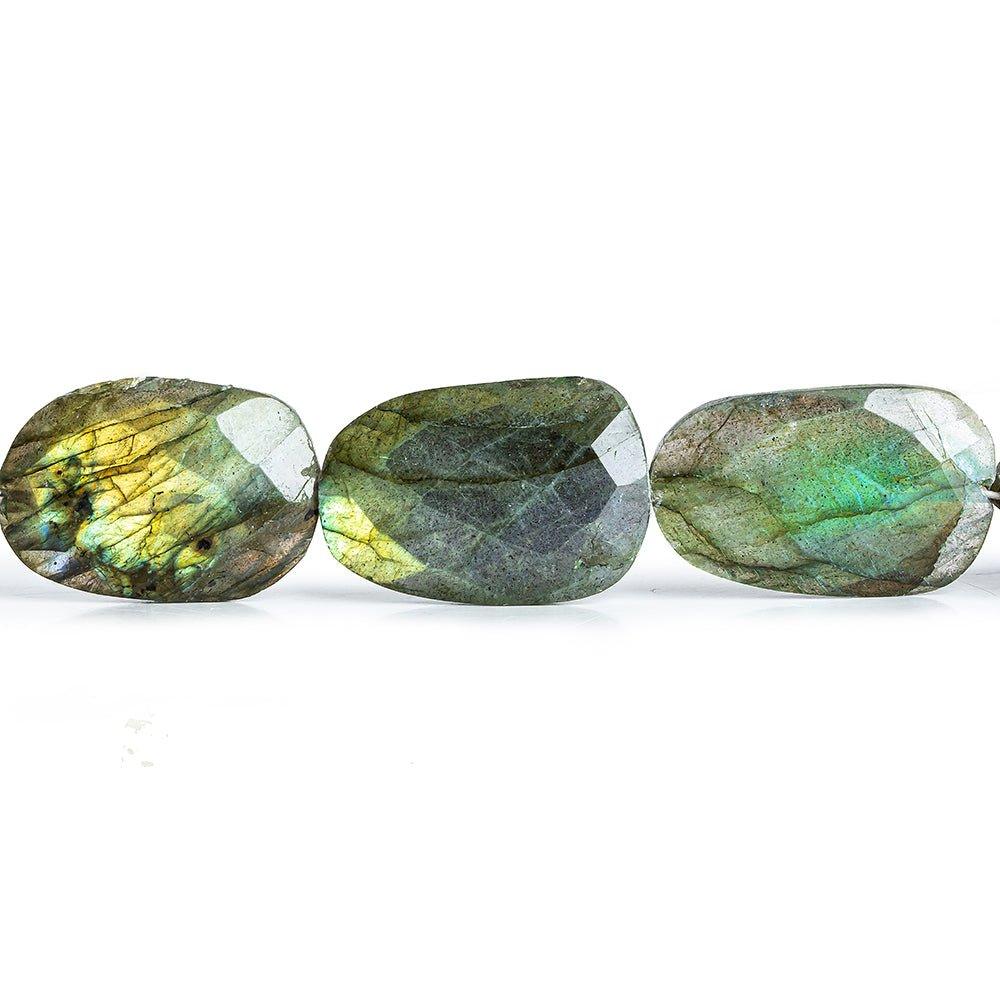 20x15mm-23.5x20mm Labradorite Faceted Nugget Beads 8 inch 9 pieces - The Bead Traders