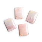 20x15mm Pink Peruvian Opal Rectangle Focals Set of 4 - The Bead Traders