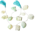 20x16-27x24mm Celery Green Agate Drusy Strand 11 pieces - The Bead Traders