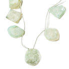 20x16-27x24mm Celery Green Agate Drusy Strand 11 pieces - The Bead Traders