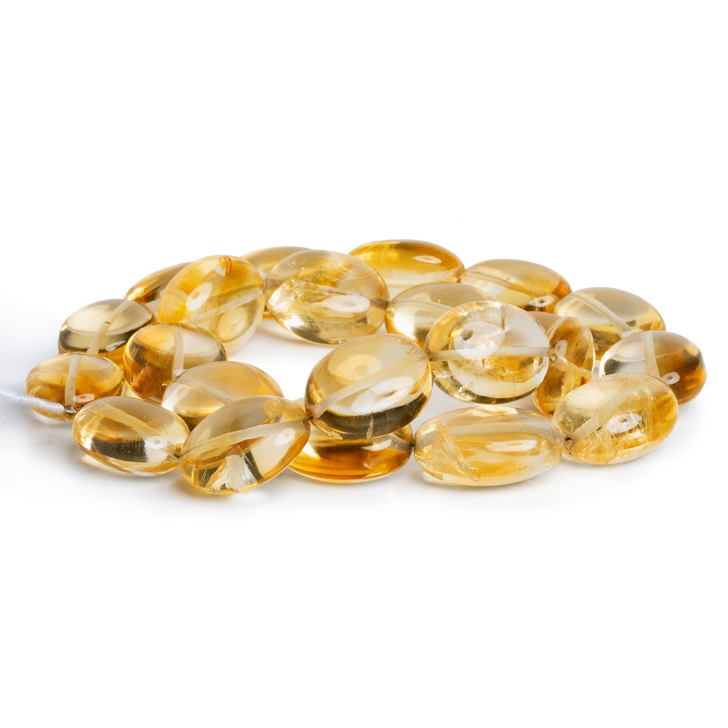 20x16mm Citrine Plain Nuggets 17 inch 21 beads - The Bead Traders