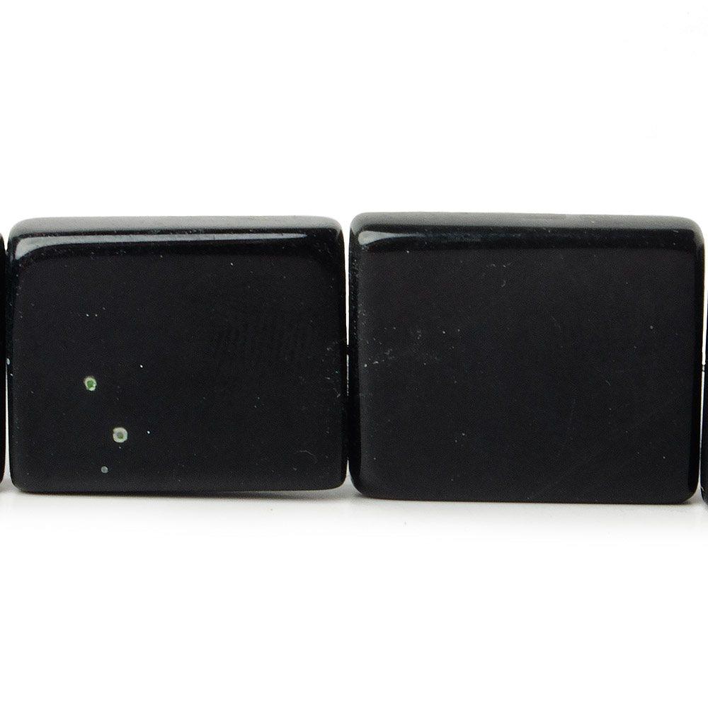 20x17-25x17mm Rainbow Obsidian straight drilled plain rectangle beads - The Bead Traders