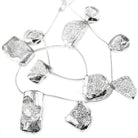 20x18-25x18mm Metallic Silver plated Drusy Beads 13 inch 10 pieces - The Bead Traders
