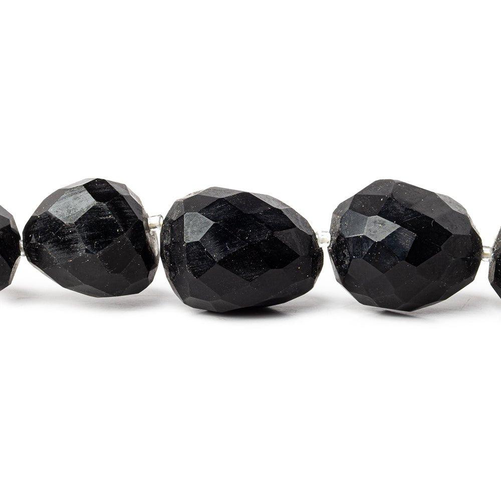 20x18mm Black Agate Plain Nugget Beads 15 inch 18 pieces - The Bead Traders