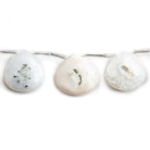 20x21mm Solar Quartz Top Drilled Plain Heart Beads 8 inch 7 pieces - The Bead Traders