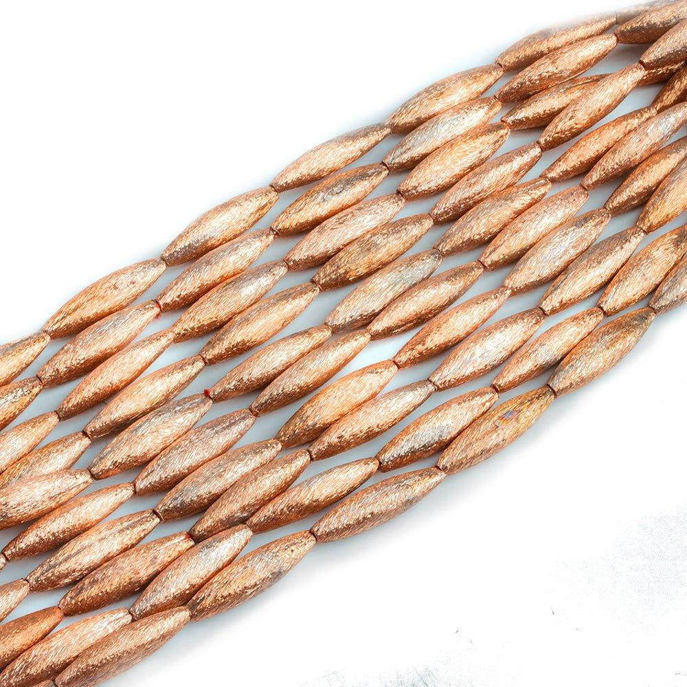 20x5 Copper Brushes Marquise Beads - Lot of 10 - The Bead Traders
