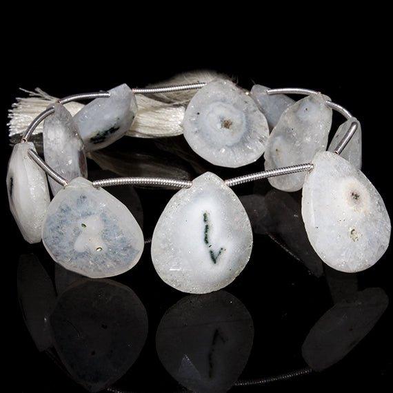 21-24mm Solar Quartz faceted heart Beads 8.5 inch 10 pieces - The Bead Traders