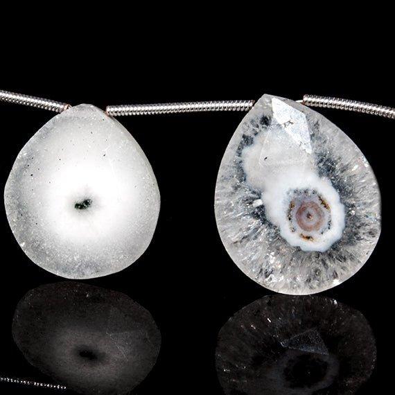 21-24mm Solar Quartz faceted heart Beads 8.5 inch 10 pieces - The Bead Traders