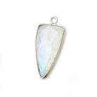 21x11mm Silver .925 Bezel Rainbow Moonstone Point Pendant - The Bead Traders