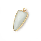 21x11mm Vermeil Bezel White Moonstone faceted point 1 focal bead - The Bead Traders