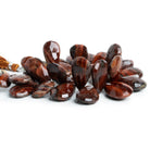 21x14mm Red Tiger's Eye Faceted Pears 8 inch 31 beads - The Bead Traders