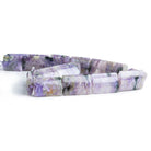 21x15mm Charoite plain rectangle beads 16 inch 19 pieces - The Bead Traders