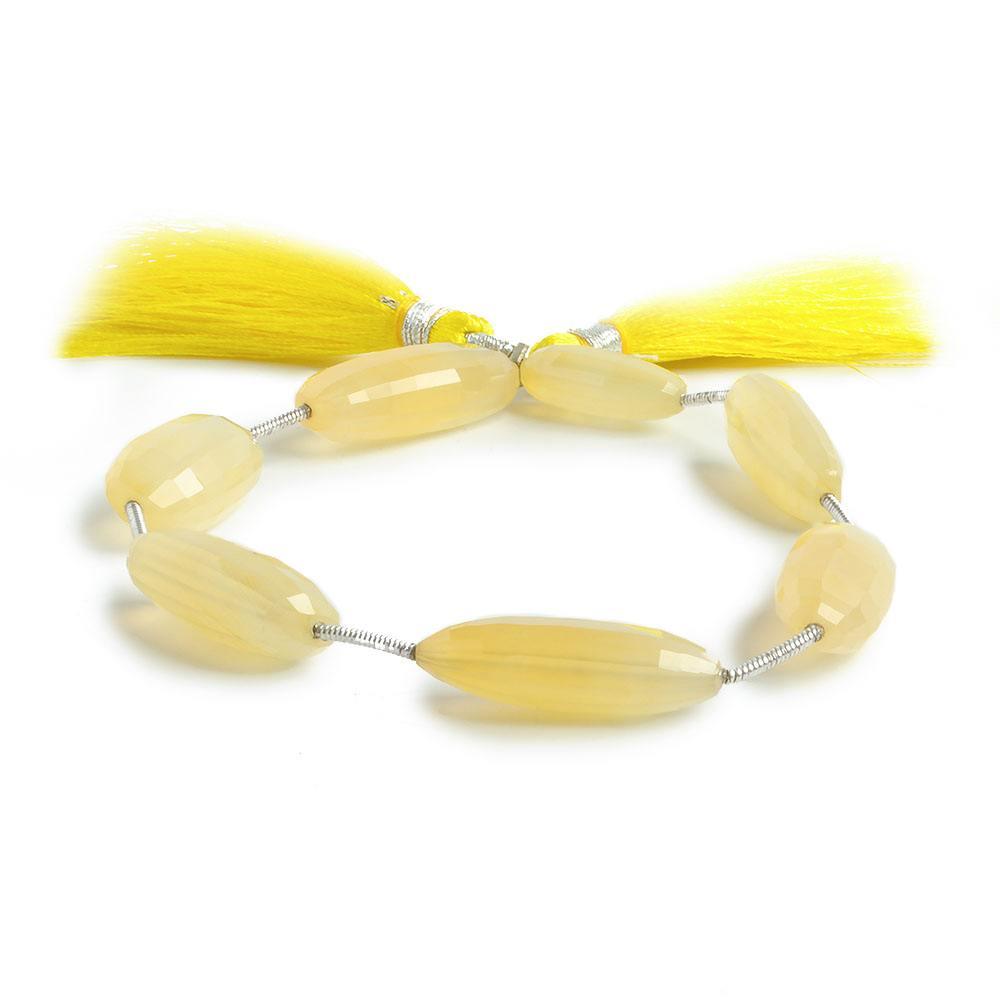 21x9-29x8mm Golden Chalcedony fully body faceted oval Beads 9 inch 7 pieces - The Bead Traders