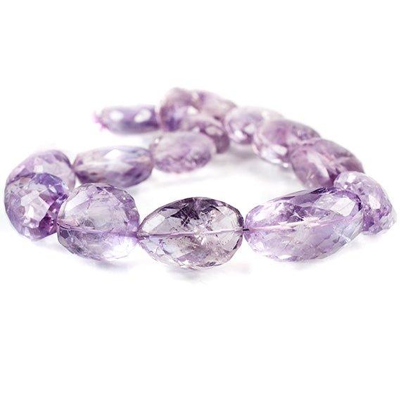 22 - 30mm Pink Amethyst Faceted Nugget Beads 15 inch 15 pieces - The Bead Traders