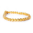 22kt Gold Plated Brass Bead Round Shiny with Curved Grooves 5x6m - The Bead Traders