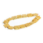 22kt Gold Plated Copper Embossed Heart Square Beads 8 inch 15 pieces - The Bead Traders