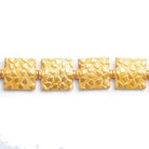 22kt Gold Plated Copper Square Beads 8 inch 15 pieces - The Bead Traders