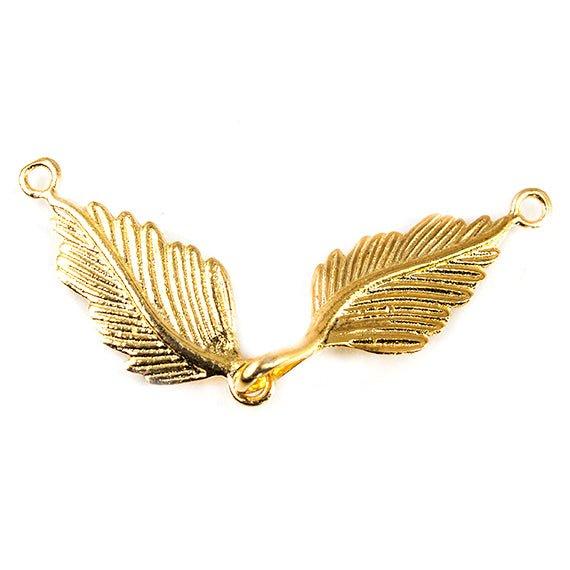 22kt Gold plated Double Leaf Clasp 1 piece - The Bead Traders