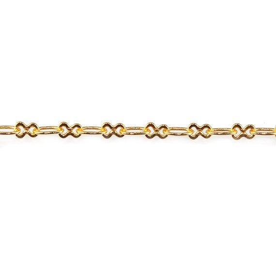 22kt Gold plated Roval and Bowtie Link Chain by the Foot - The Bead Traders