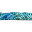 2.2mm Blue Chalcedony Microfaceted Rounds 12 inch 145 beads - The Bead Traders