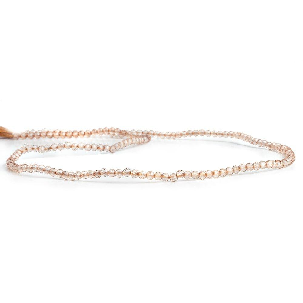 2.2mm Champagne Quartz Microfaceted Round Beads 160 pieces - The Bead Traders