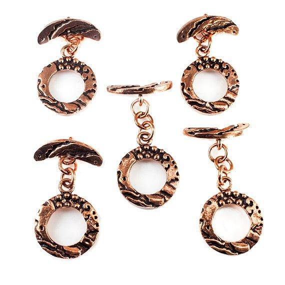 22mm Copper Abstract Toggle - The Bead Traders