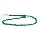 2.2mm Dark Green Quartz Microfaceted Rounds 12 inch 150 beads - The Bead Traders