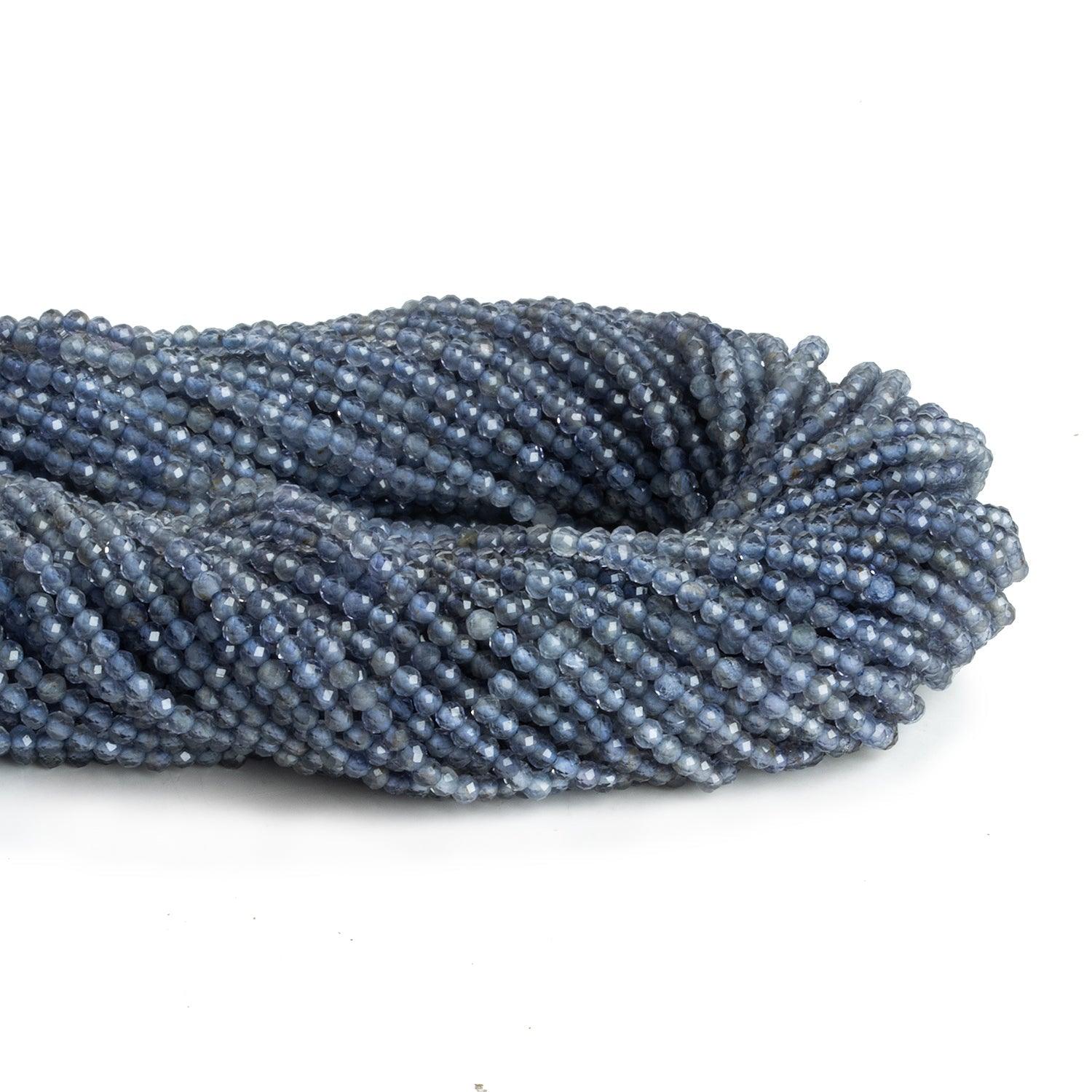 2.2mm Iolite Microfaceted Rounds 12 inch 140 beads - The Bead Traders