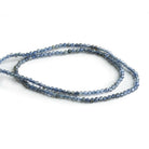 2.2mm Iolite Microfaceted Rounds 12 inch 140 beads - The Bead Traders