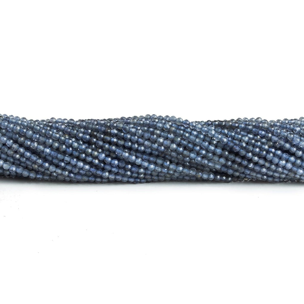 2.2mm Iolite Microfaceted Rounds 12 inch 140 beads - The Bead Traders