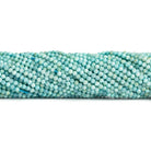 2.2mm Larimar Microfaceted Rounds 12 inch 150 beads - The Bead Traders