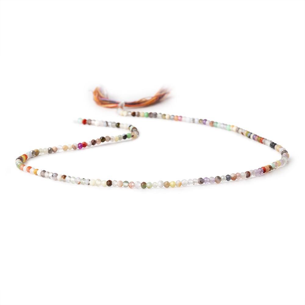 2.2mm Multi Gemstone Micro Faceted rondelle beads 13 inch 172 pieces - The Bead Traders