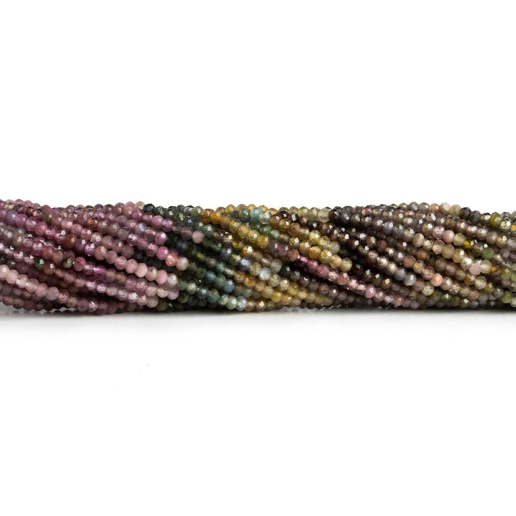 2.2mm Multi Sapphire Microfaceted Rounds 12 inch 140 beads - The Bead Traders