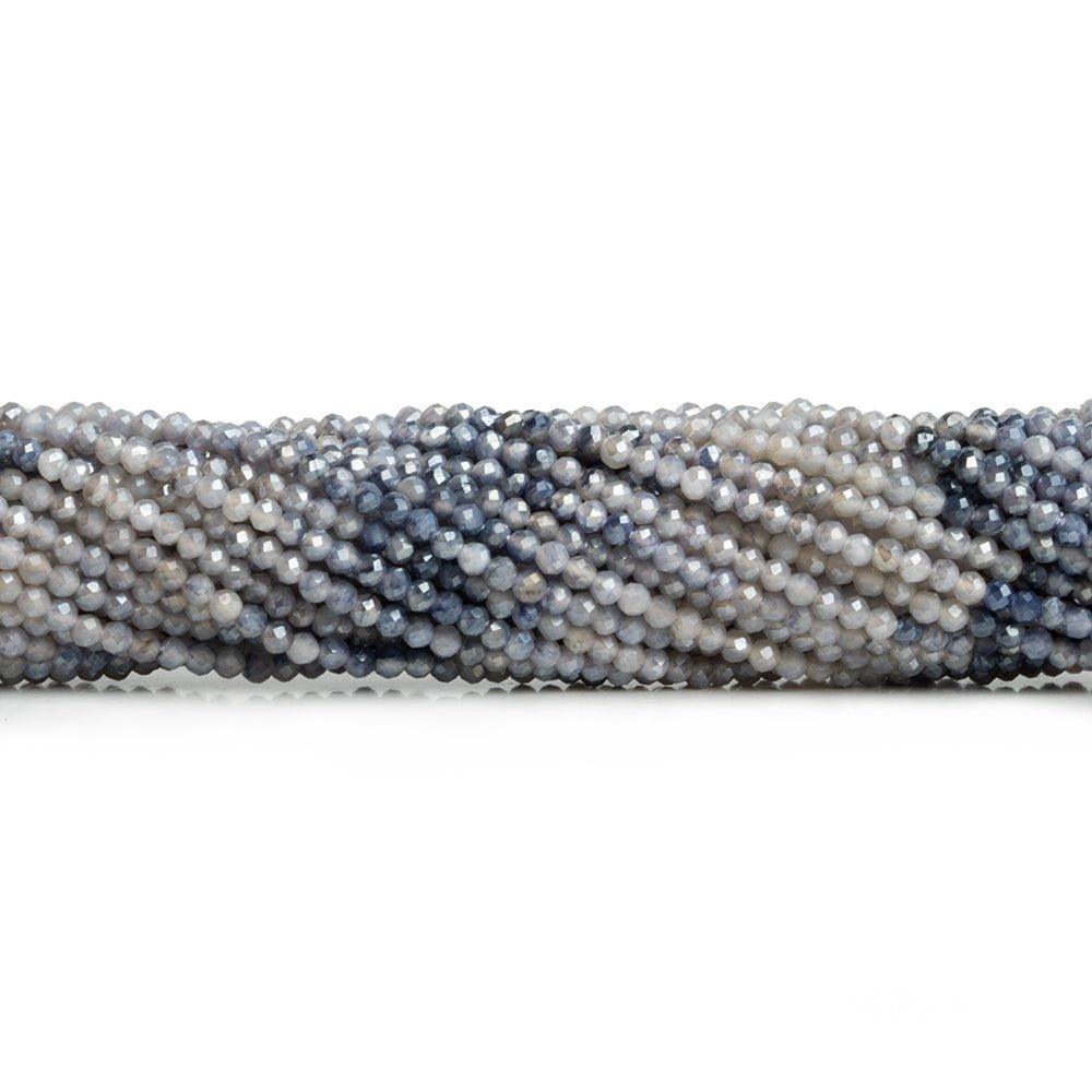 2.2mm Mystic Blue Moonstone Microfaceted Round Beads 12 inch 165 pieces - The Bead Traders