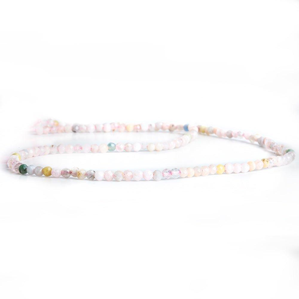 2.2mm Pink Peruvian Opal Micro Faceted Round Beads 13 inch 155 pieces - The Bead Traders